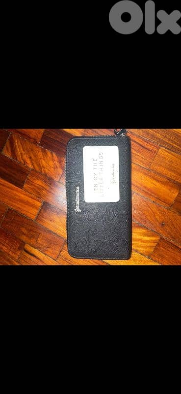 stradivarius wallet black real leather 14