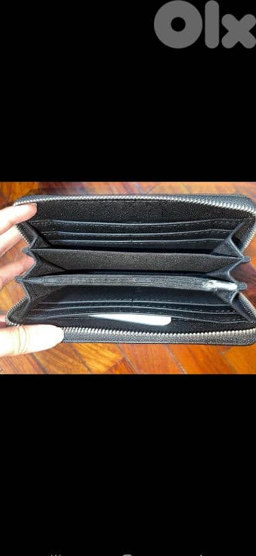 stradivarius wallet black real leather 17
