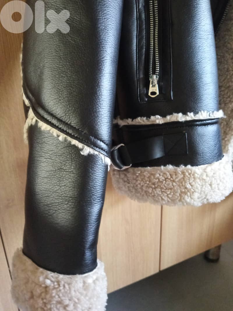 Bershka Leather Wool Jacket 4