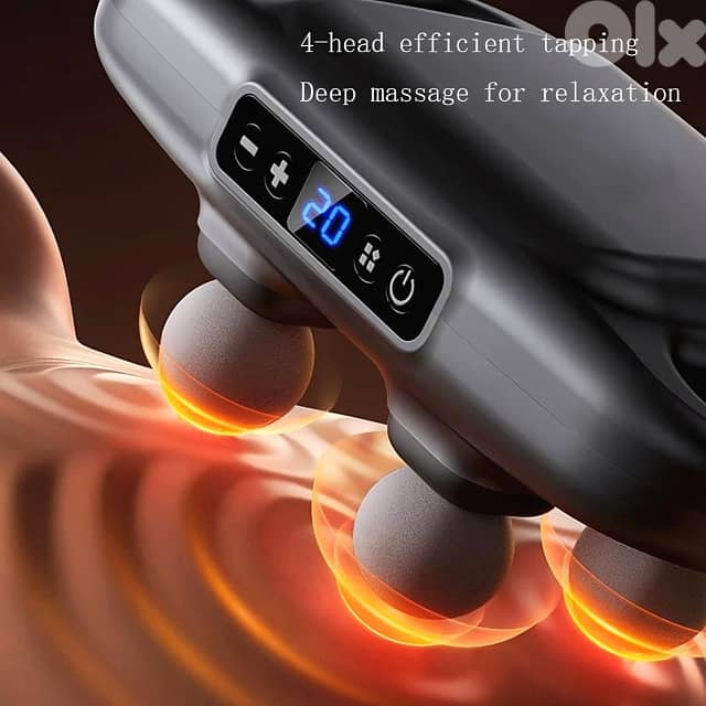Handheld Massage Gun – 4 Heads, 20 Speeds for Pain Relief 2