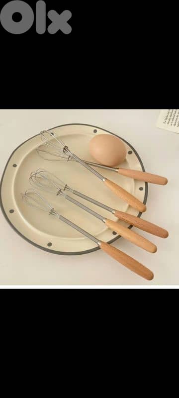 mini wood and stainless beater 0