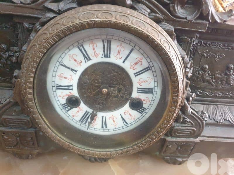 antique big clock made from bronze, french antiques 2