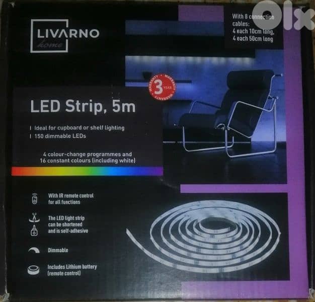LIVARNO Home led strip 5m_ remote control(made in Germany)/4$ delivery 8
