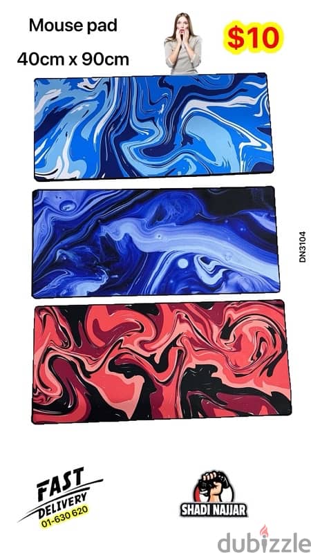 mouse pad 40 x 90 $8 4