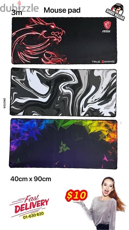mouse pad 40 x 90 $8 6