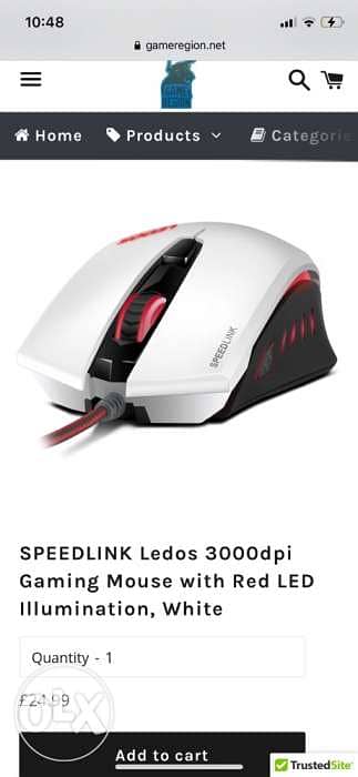 White Gaming mouse with RGB 5500 DPI 1