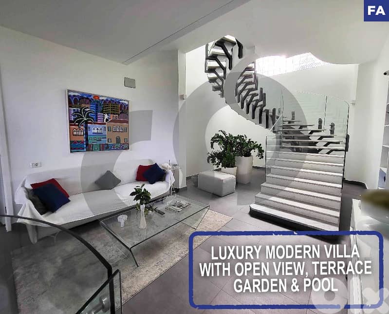 Rabieh ,modern Villa, garden, swimming  Pool, open view REF#FA114840 0