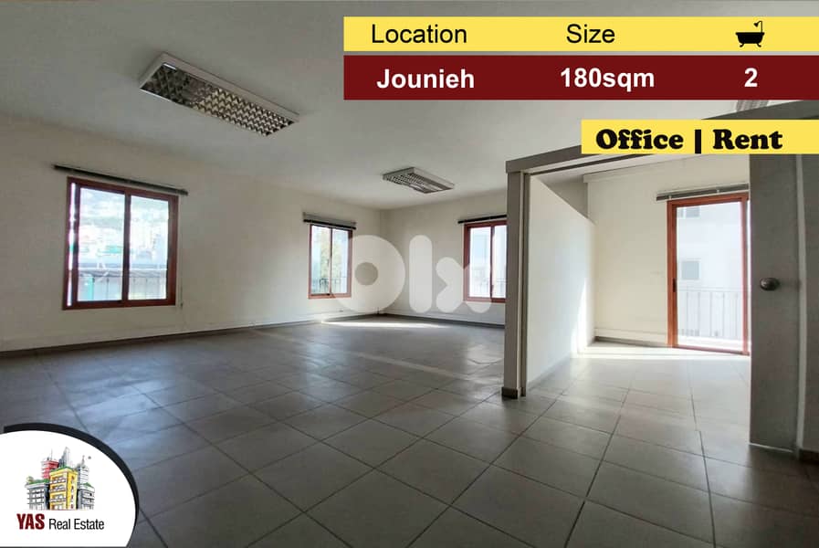 Jounieh 180m2 | Office | Rent | Prime Location | Perfect Investment|IV 0