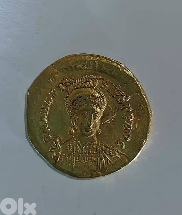 Gold Byzantine Coin Emperor Anastasius 491 _518 AD 0