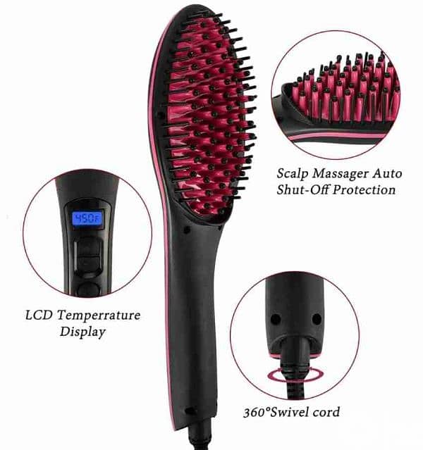 Hair Straightener Brush, 180 C 1