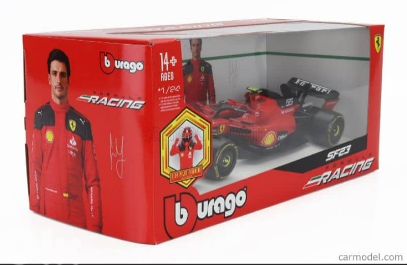 Ferrari SF23 (Carlos Sainz Jr #55) diecast car model 1:24 8
