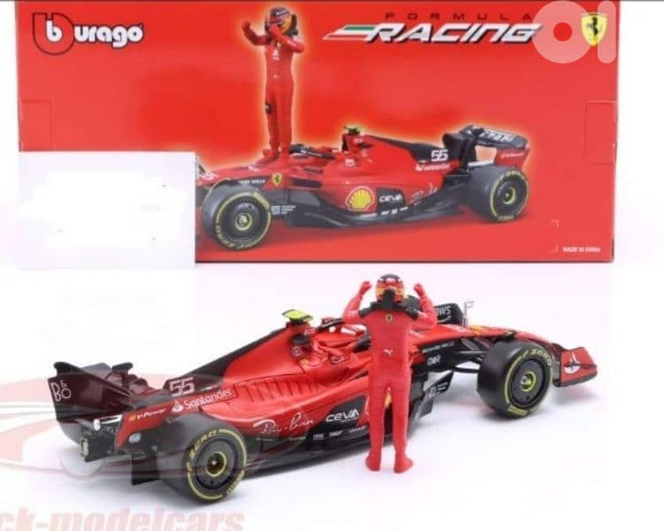 Ferrari SF23 (Carlos Sainz Jr #55) diecast car model 1:24 4
