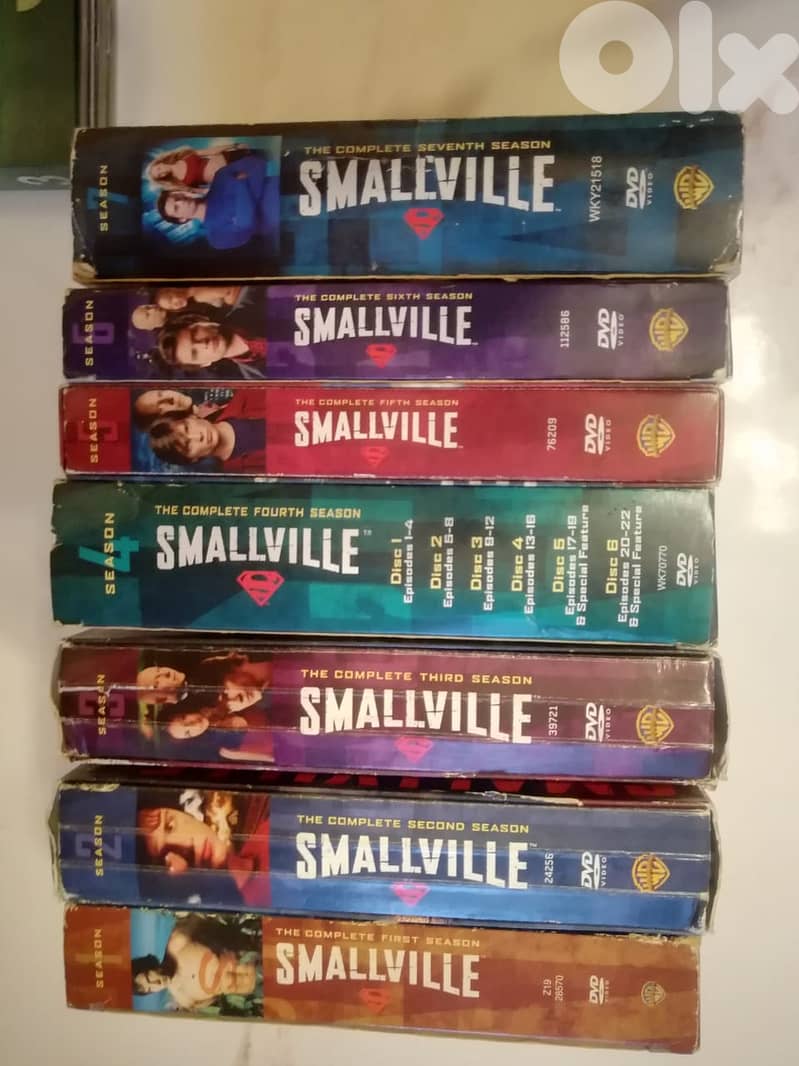 Smallville series on original DVDs seasons 1 to 7 2