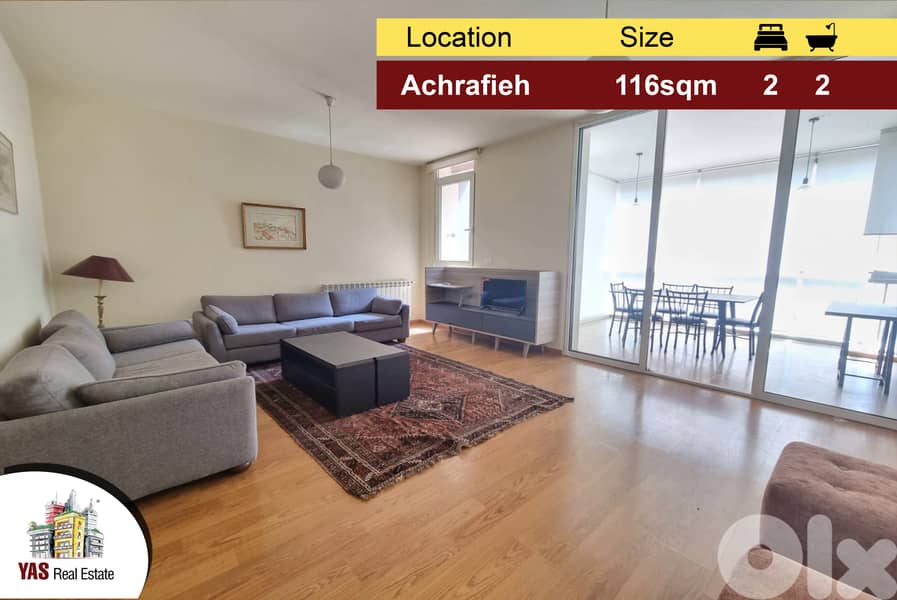 Achrafieh 116m2 | Luxury | Astonishing Flat | Prime Location | PA | 0