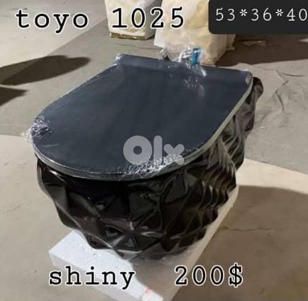 كرسي تعليق  اببض/أسود/رمادي . white/black/grey wall hung toilet seats 6