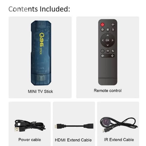 Q96 4K TV Box Stick – Android TV Dongle & Media Player 8gb 128gb 6