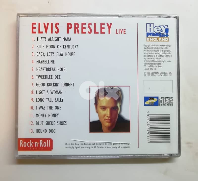 Elvis Presley Live rock n roll cd 1