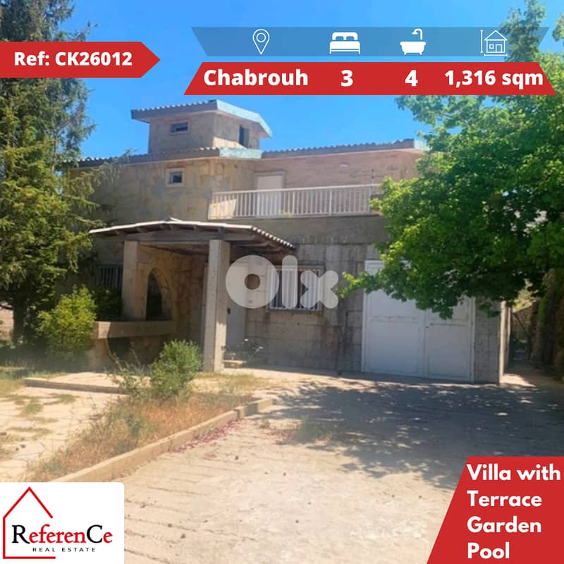 Prime Villa for sale in Chabrouh فيلا مميزة للبيع في شبروح 0
