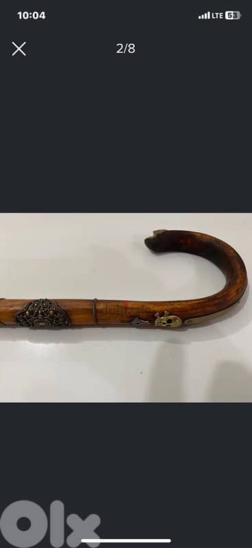 super rare 19th century Scottish gents walking stick 0