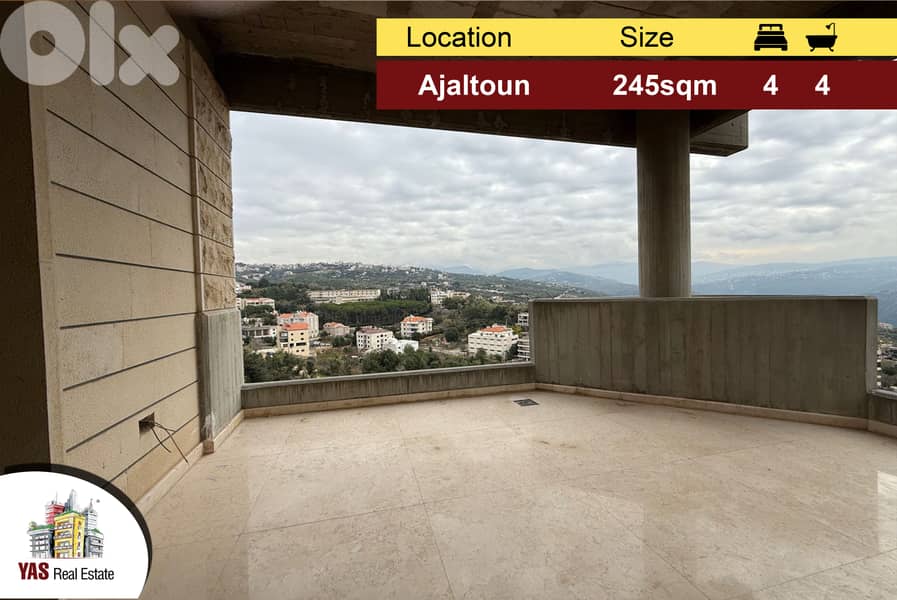 Ajaltoun 245m2 | Private street | Panoramic View | Luxurious |Catch|AC 0
