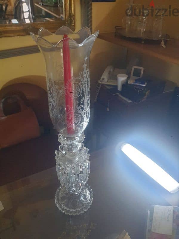 pair of candlesticks Baccarat crystal height 56 cm 1