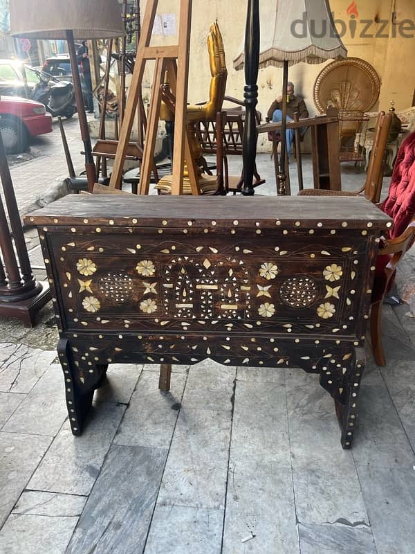 صندوق شغل شرقي قديم تنزيل صدف ناعم مميز روعة تصفية 70833532 0