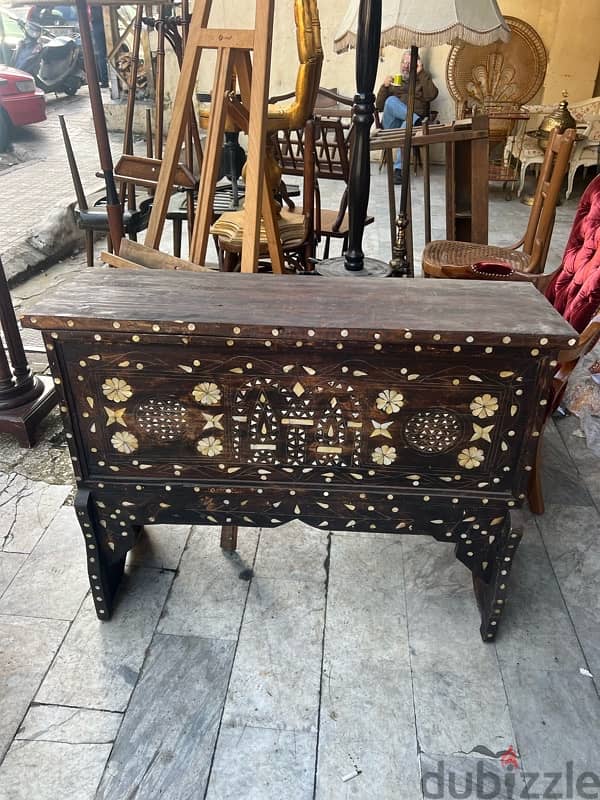 صندوق شغل شرقي قديم تنزيل صدف ناعم مميز روعة تصفية 70833532 2