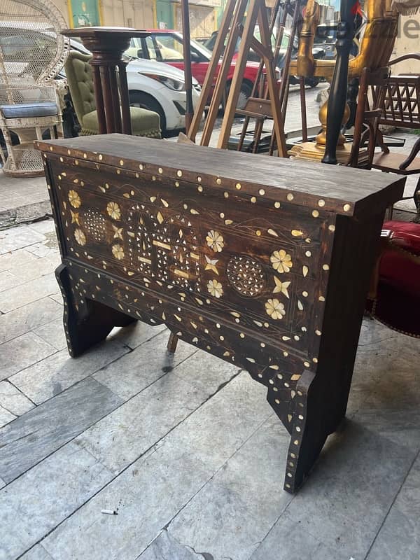 صندوق شغل شرقي قديم تنزيل صدف ناعم مميز روعة تصفية 70833532 3