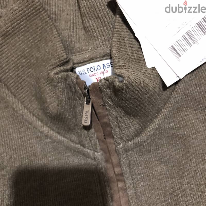 US POLO Sweater Dark Khaki size XL 2