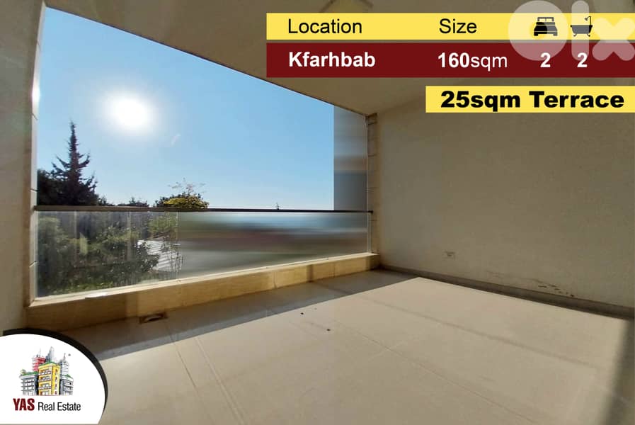 Kfarhbab 160m2 | 25m2 Terrace | Brand new | Payment Faciities | YV/RA 0