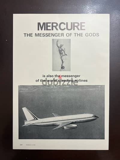 Original Dassault Mercure “The Messenger of the Gods” Ad - 1972