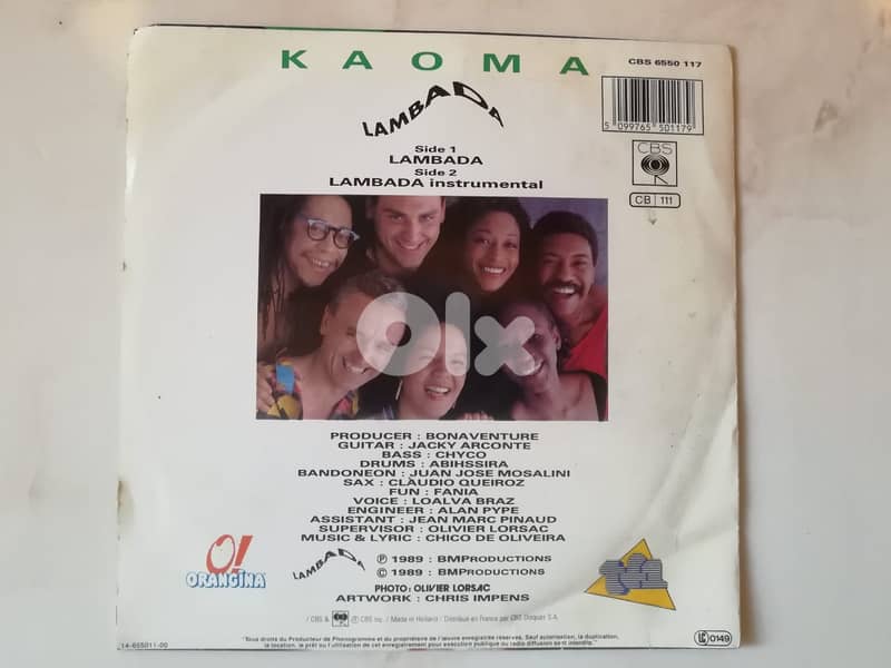 Lambada by Kaoma vinyl 7" 1