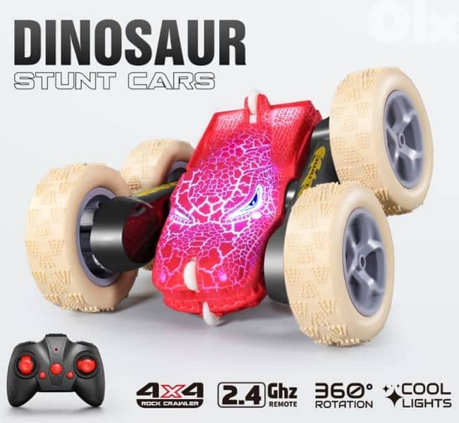 Dinosaur crazy stunt racing car 0