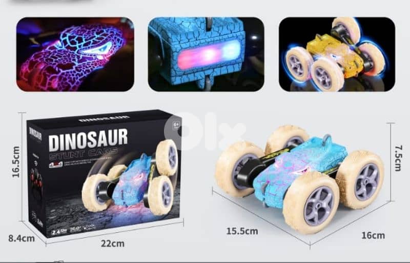 Dinosaur crazy stunt racing car 1