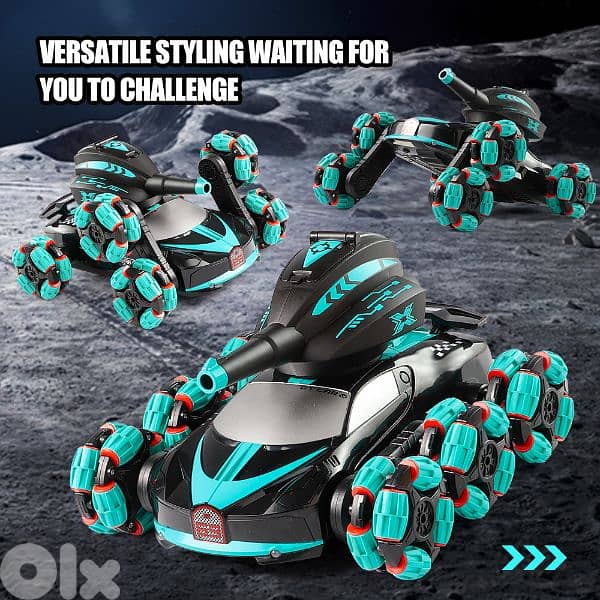 Six Wheel crazy stunt with bullet shot tank remote control 1