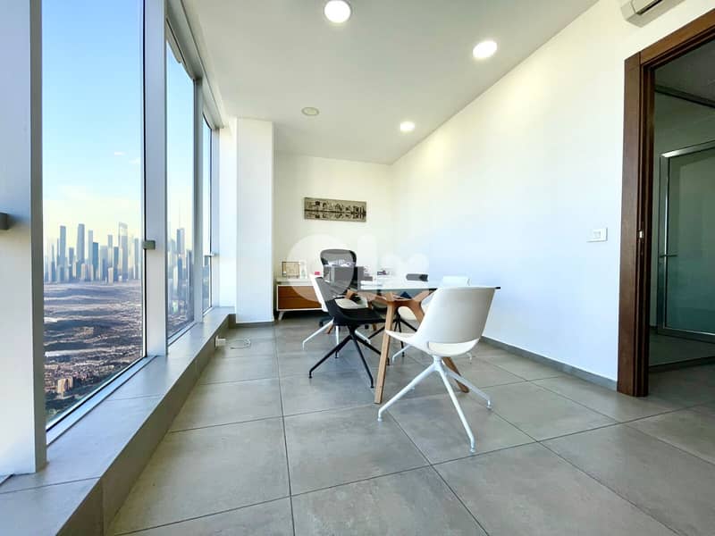 JH24-3770 Furnished Office 100m  for rent in Sin l Fil, $ 1,500 cash 0