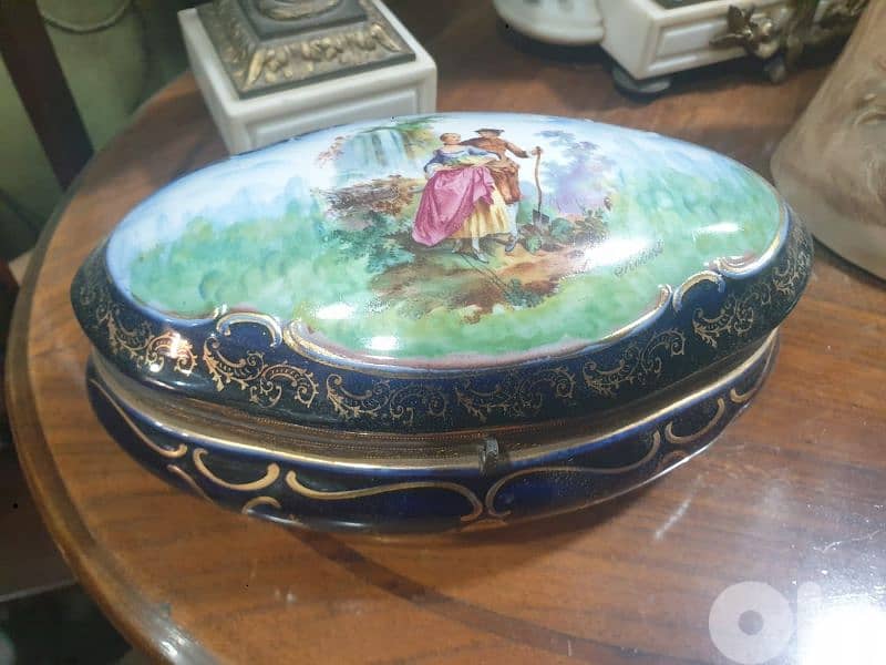 true authentic Sevres, chateau des 3 moulins  painted by artist Robert 0