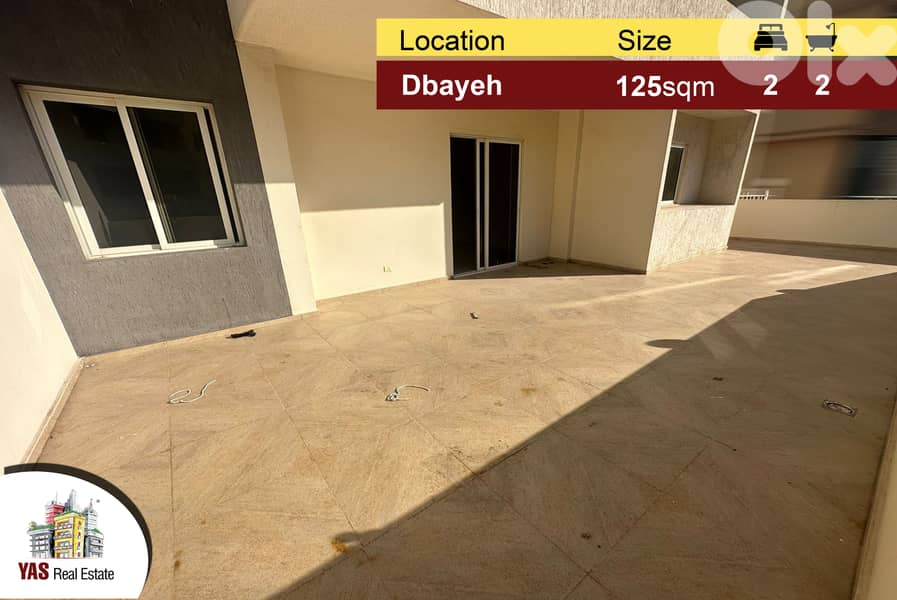 Dbayeh 125m2 | 100m2 Terrace | Dead End Street | New | MJ | 0
