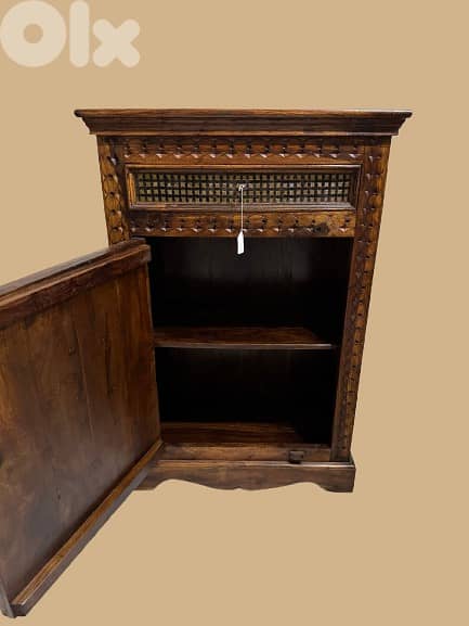 Vintage Carved Wooden Cabinet 2