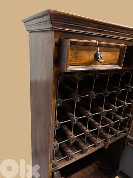 24-Bottle Rustic Wooden Wine Cabinet 0