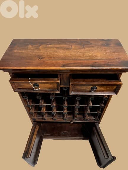 24-Bottle Rustic Wooden Wine Cabinet 3