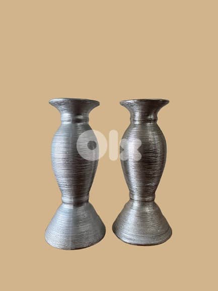 Silver Elegance Vase Set 2