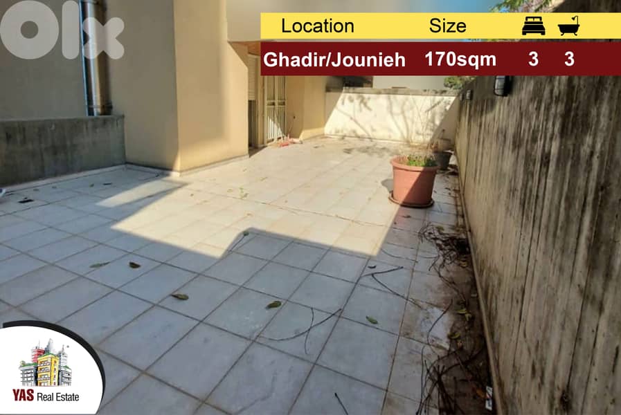 Ghadir/Jounieh 170m2 | 70m2 Terrace | Prime Location | Calm Area | IV 0
