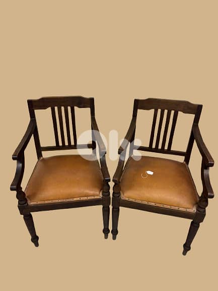 Vintage Wooden Armchairs 0