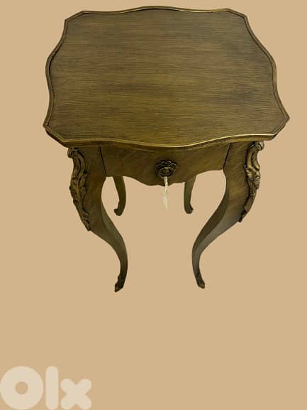 Antique Side Table with Drawer 1