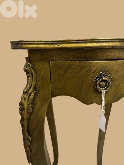 Antique Side Table with Drawer 2