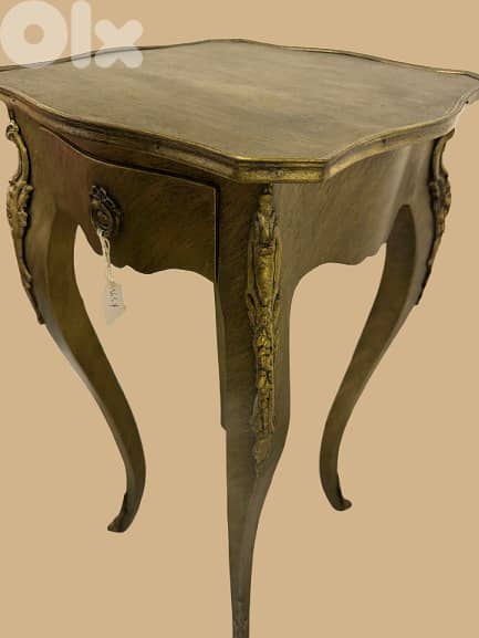 Antique Side Table with Drawer 3