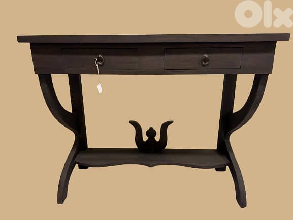Vintage Console Table with Drawers 0