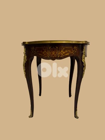 Round Table with Brass Detailing