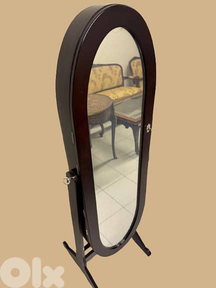 Standing Mirror with Hidden Jewelry Storage 0